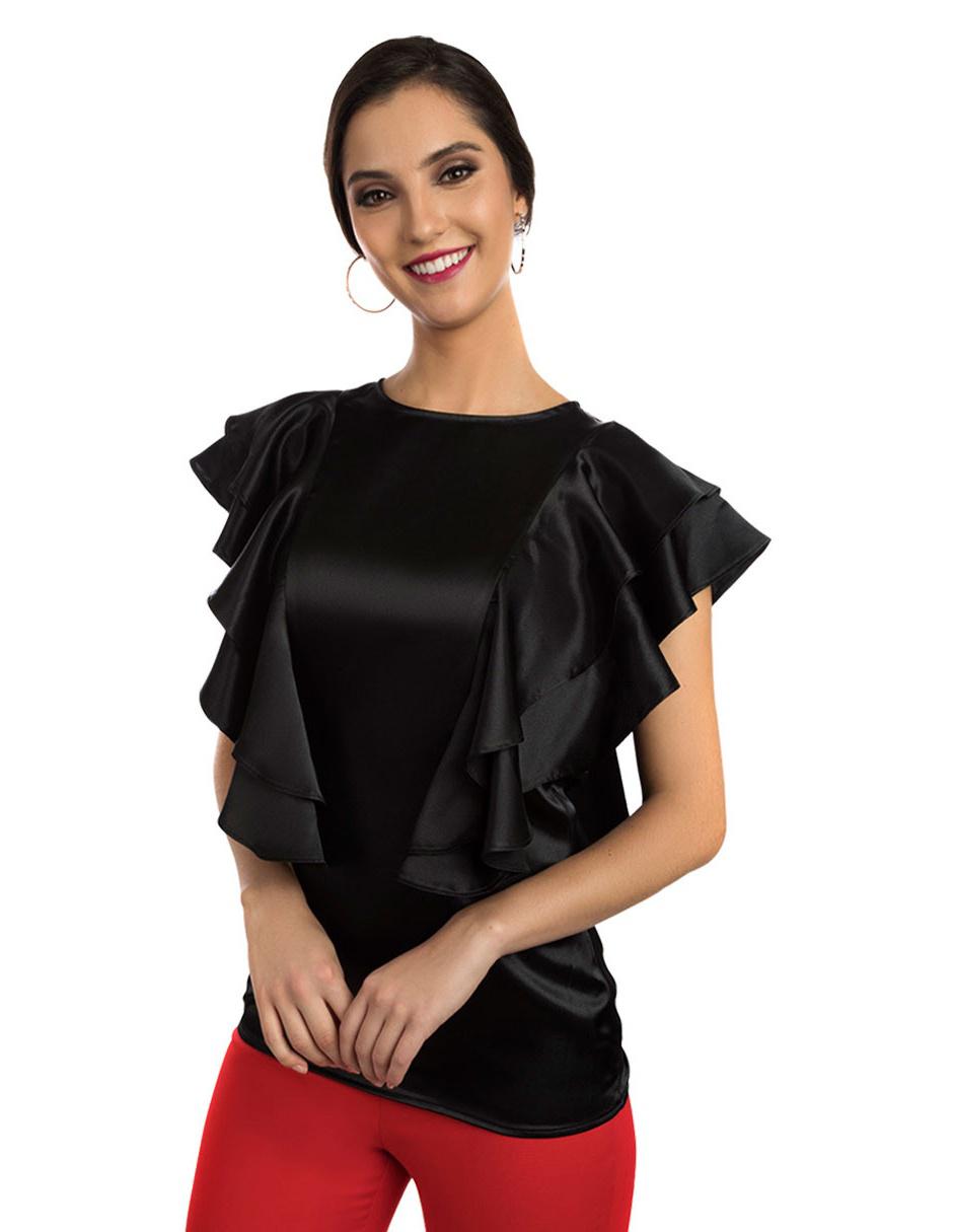 Blusa musse manga corta para mujer