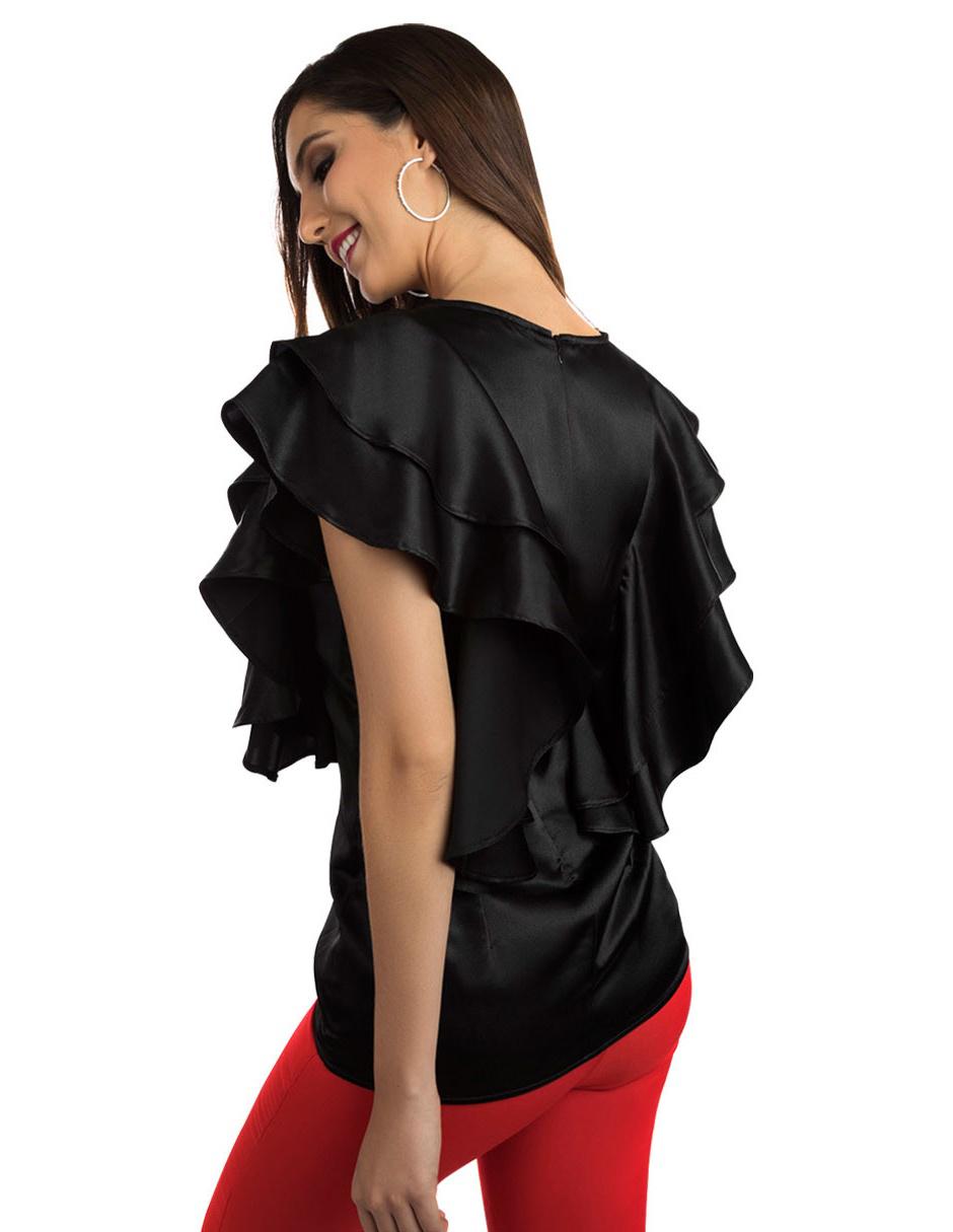Blusa musse manga corta para mujer 2