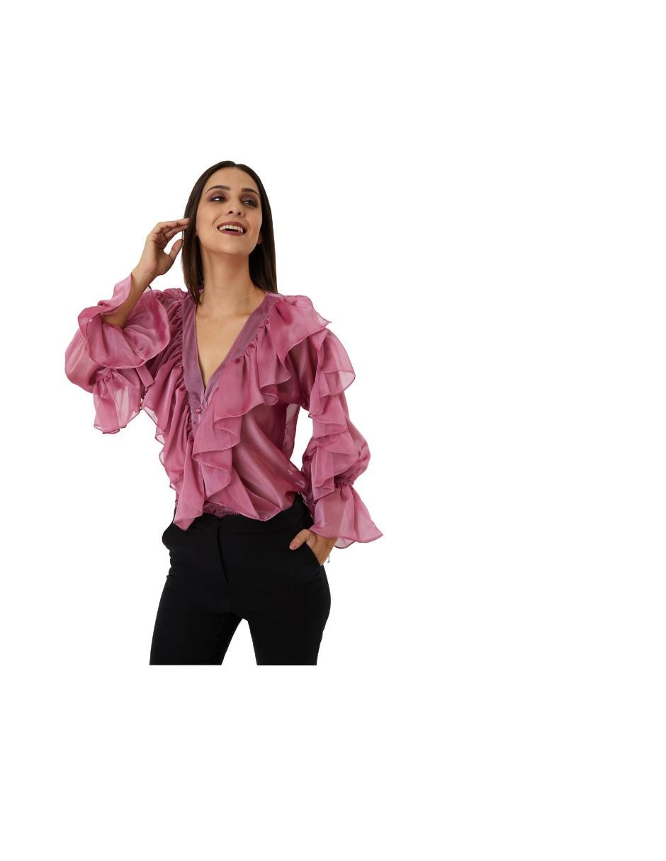 Blusa bayon manga larga para mujer 2