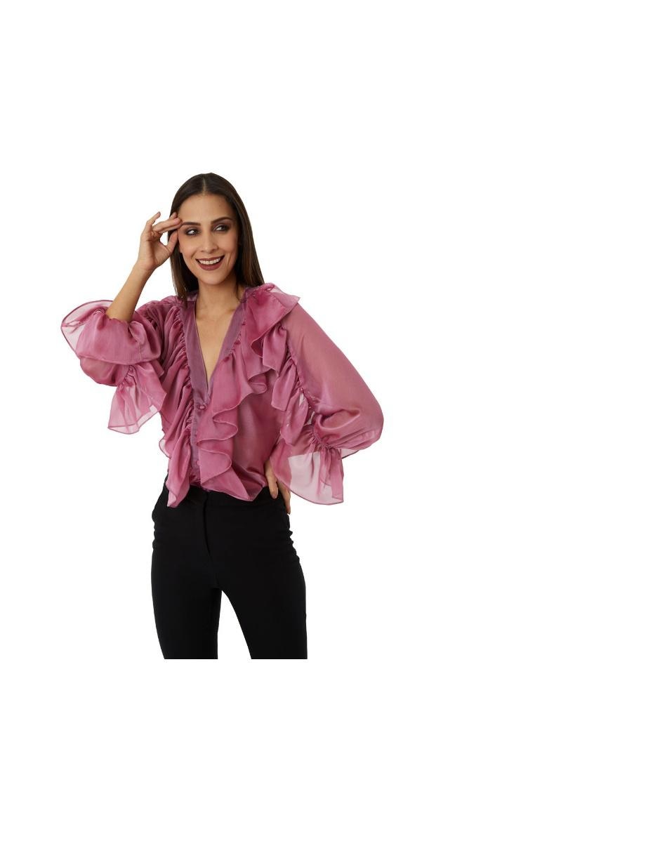 Blusa bayon manga larga para mujer 3
