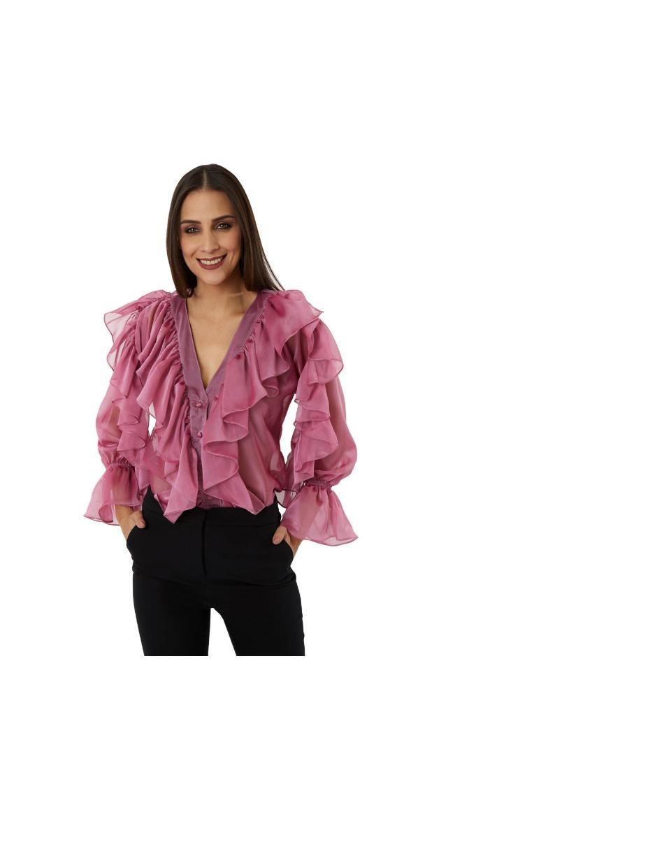 Blusa bayon manga larga para mujer
