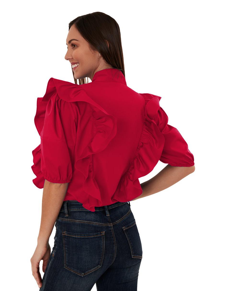 Blusa manga corta corte recto
