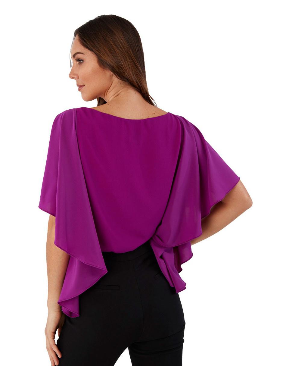 Blusa alondra manga corta para mujer 4