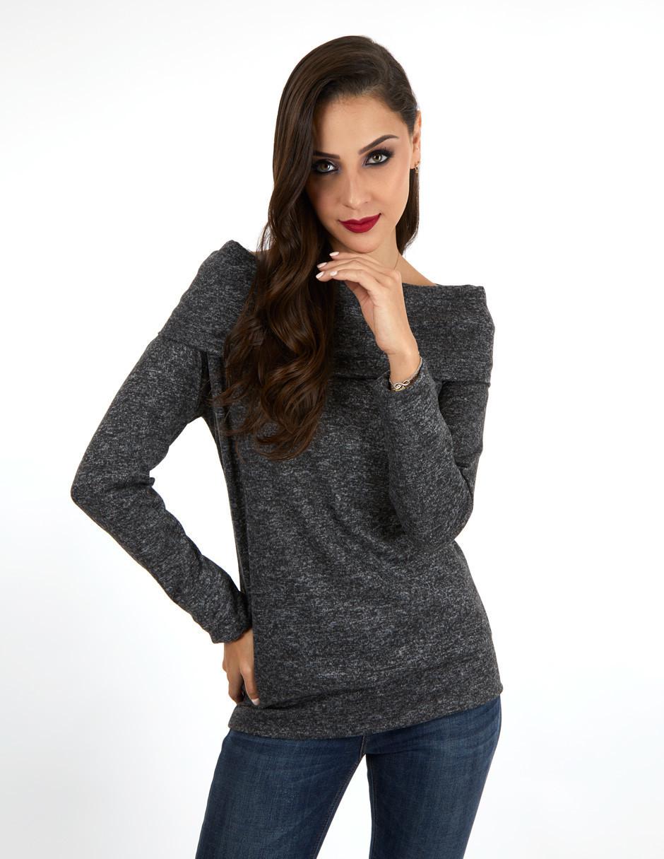 Suéter cuello ojal para mujer Suéter cuello ojal para mujer