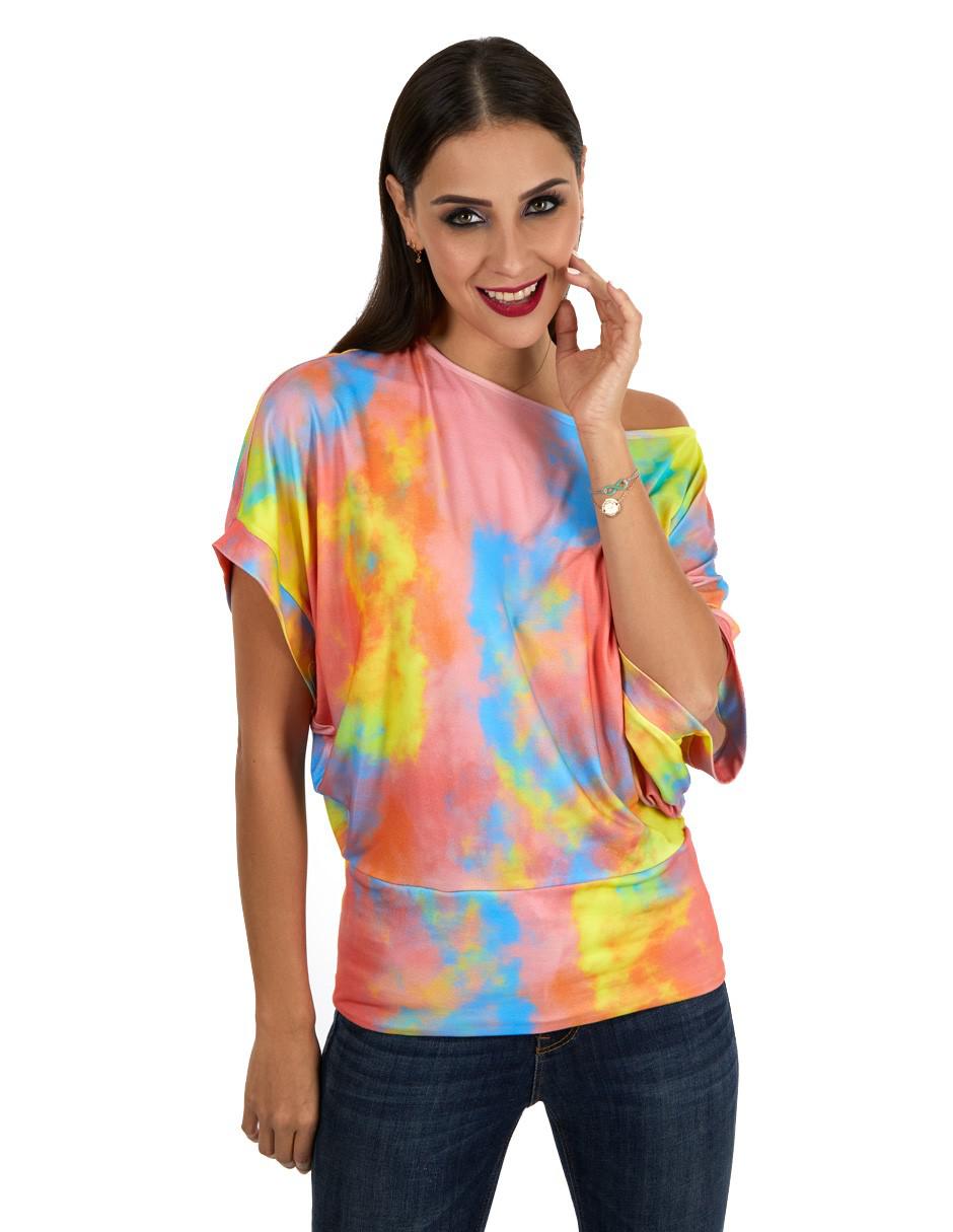 Blusa art colors manga larga para mujer