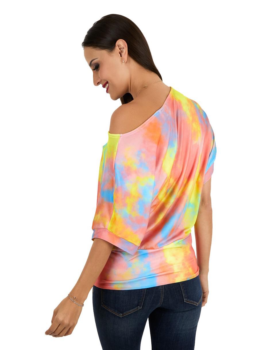 Blusa art colors manga larga para mujer