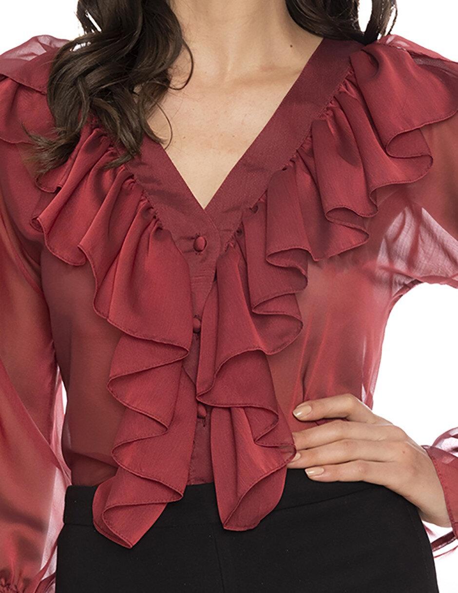 Blusa bayons manga larga para mujer 5