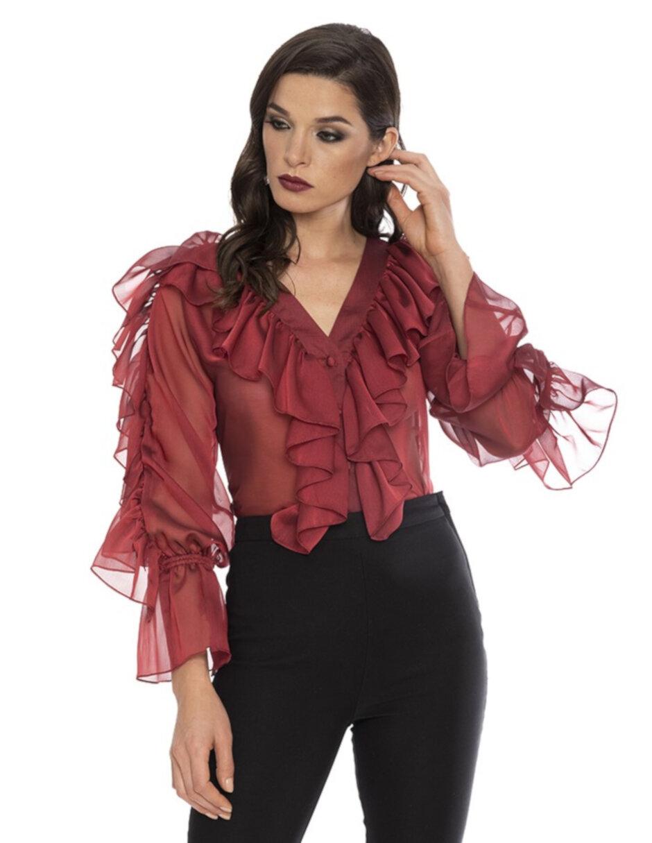 Blusa bayons manga larga para mujer 3