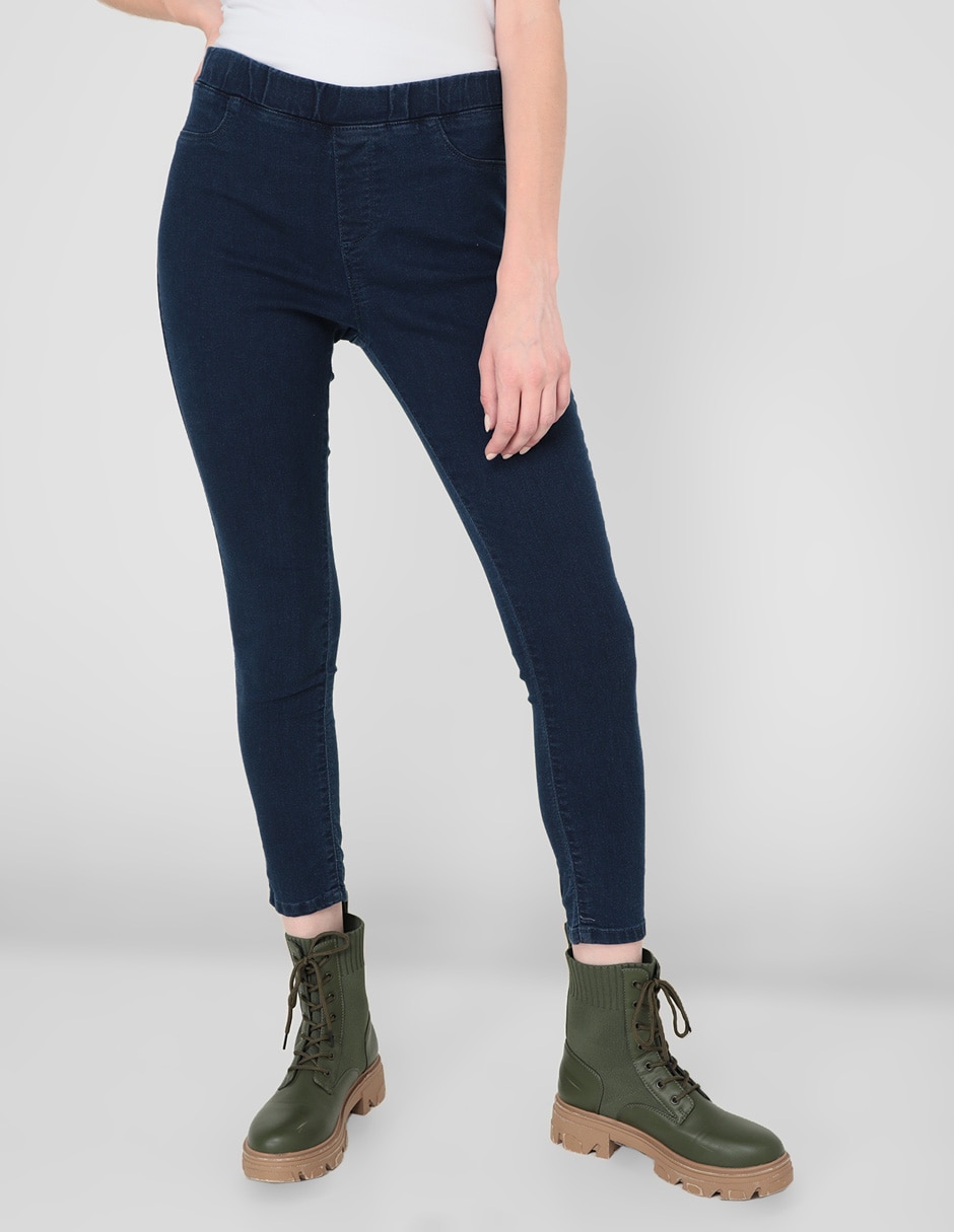 Jeans skinny corte cintura para mujer Jeans skinny corte cintura para mujer