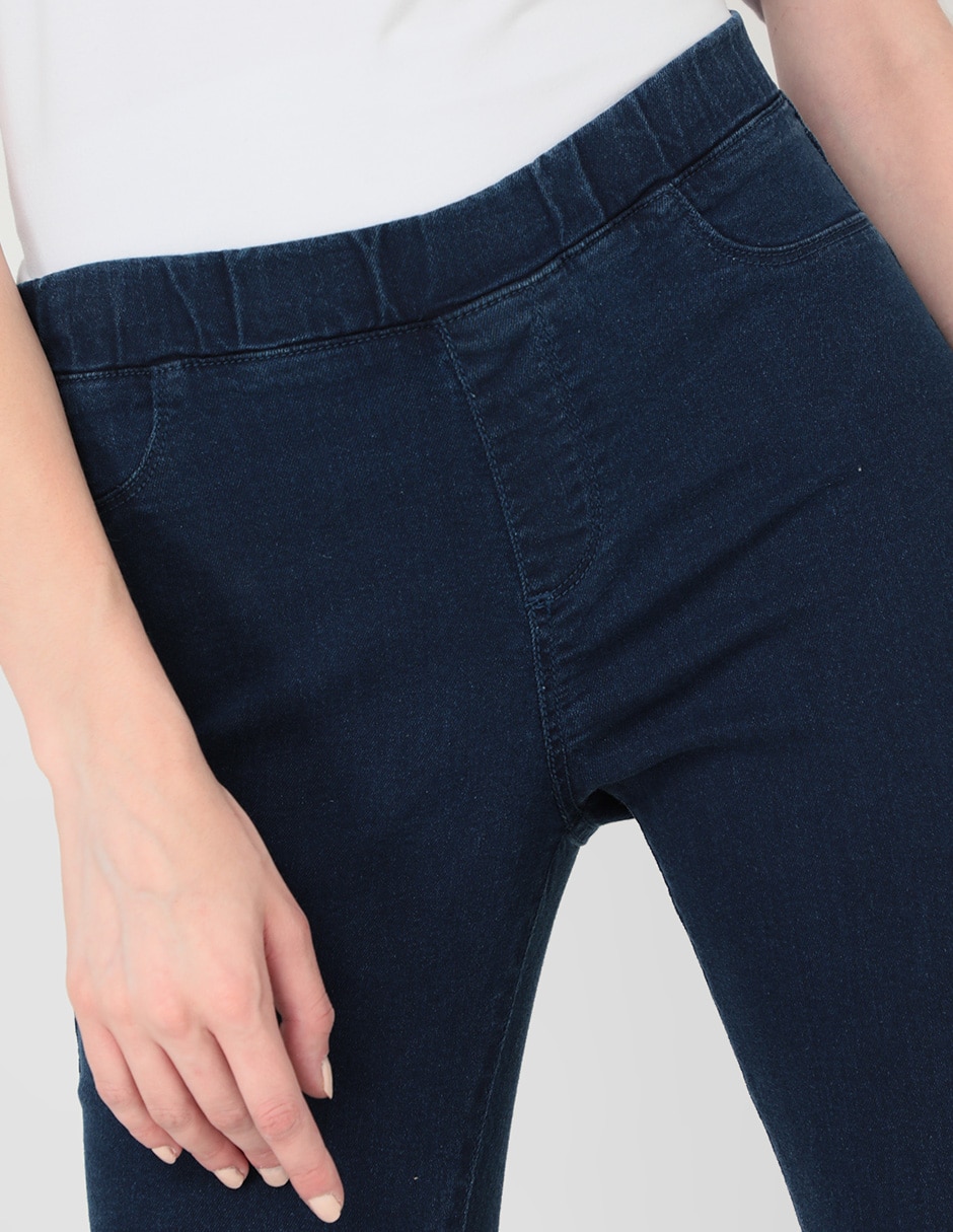 Jeans skinny corte cintura para mujer 4