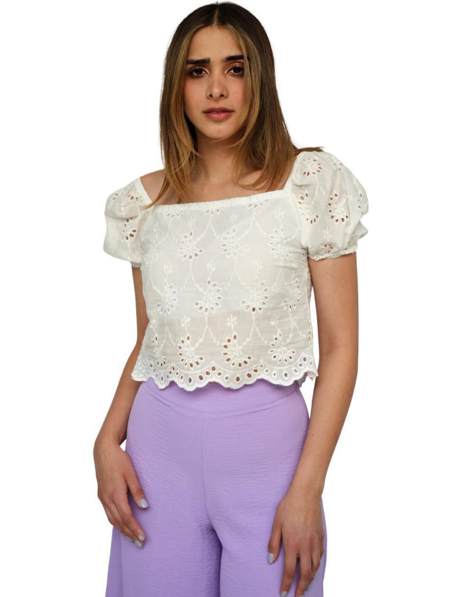 Blusa manga corta para mujer