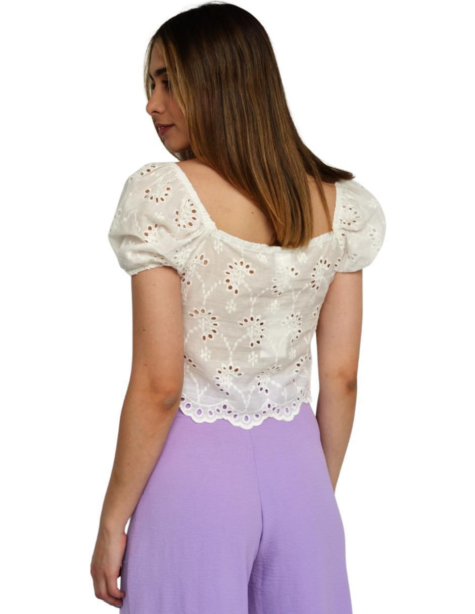 Blusa manga corta para mujer