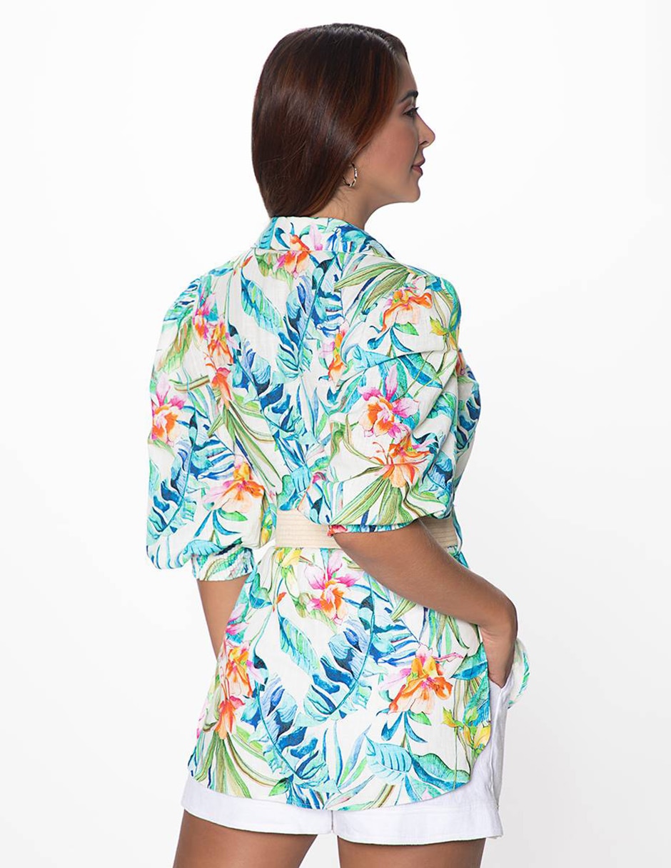 Blusa Studio F manga 3/4 para mujer