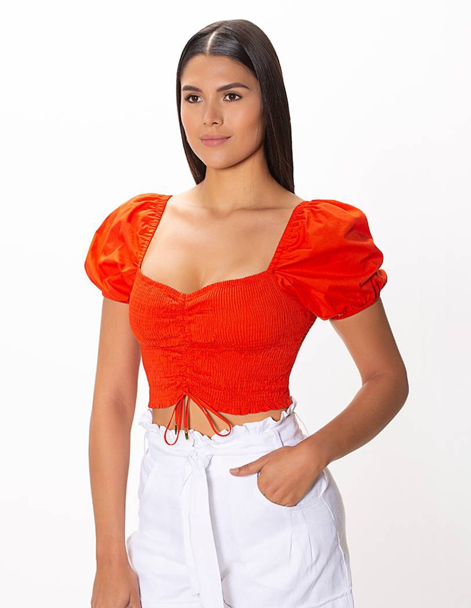 Blusa manga corta para mujer