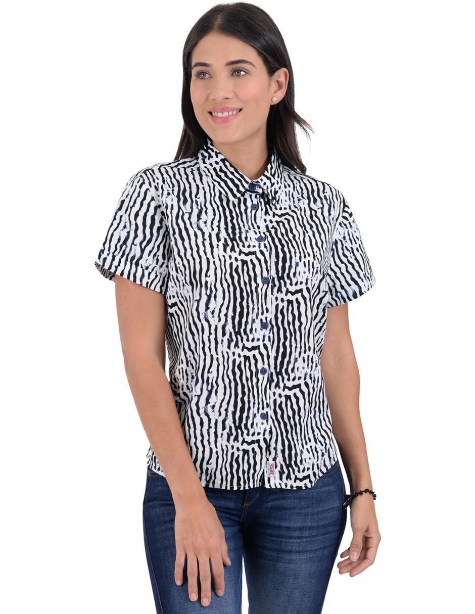 Blusa manga corta para mujer