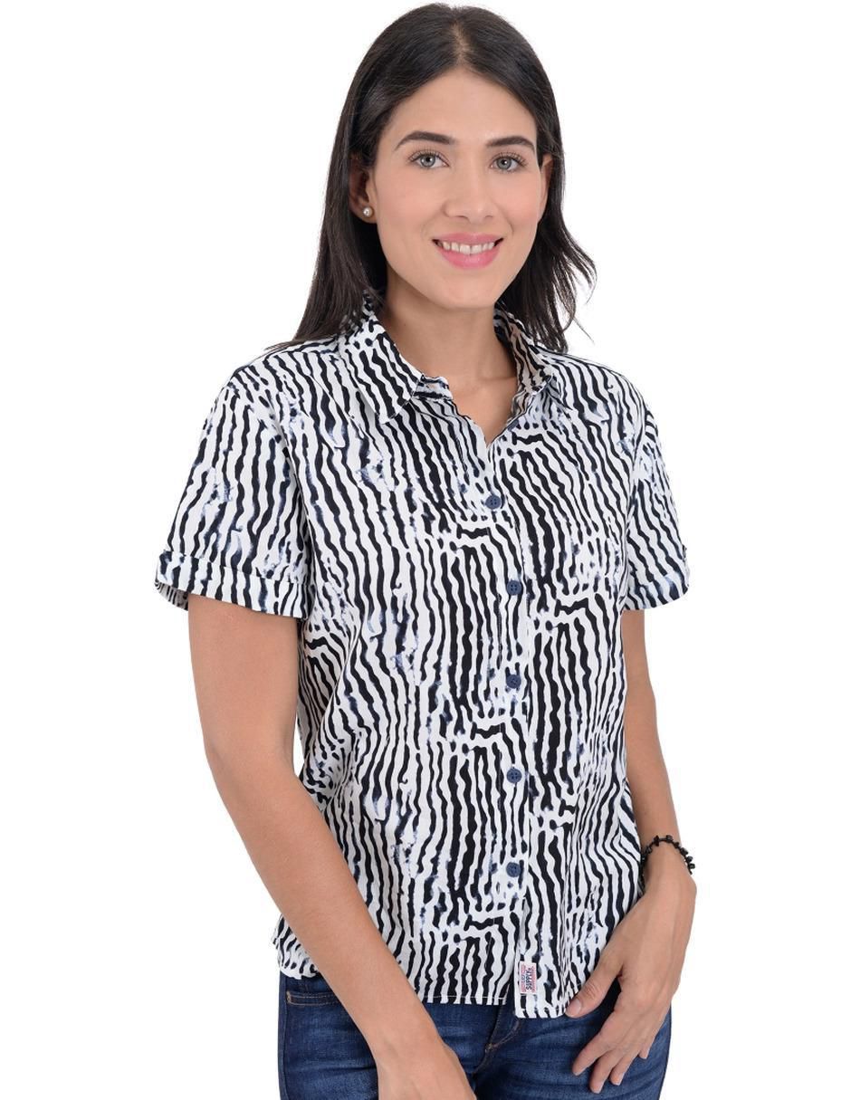 Blusa manga corta para mujer