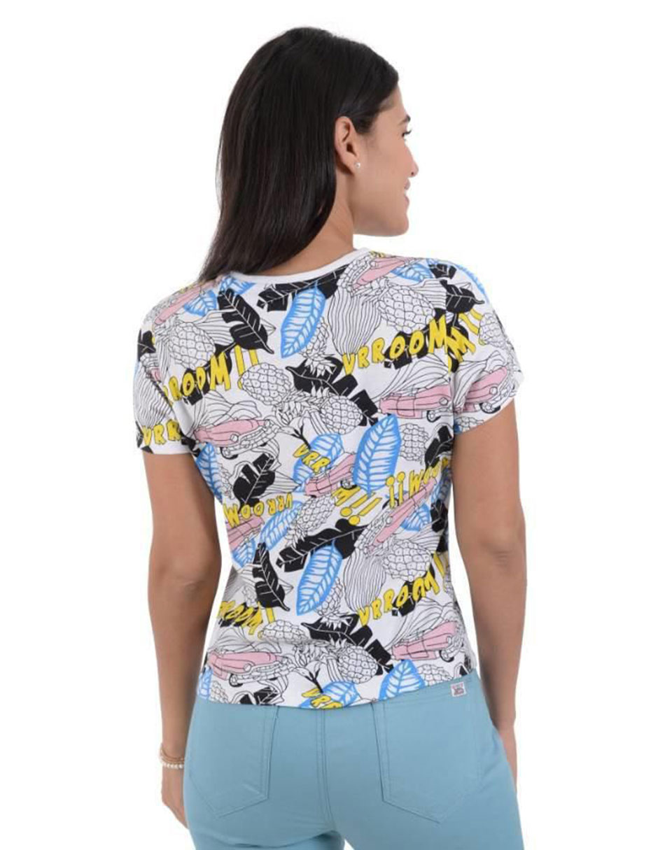 Playera manga corta cuello redondo mujer 2