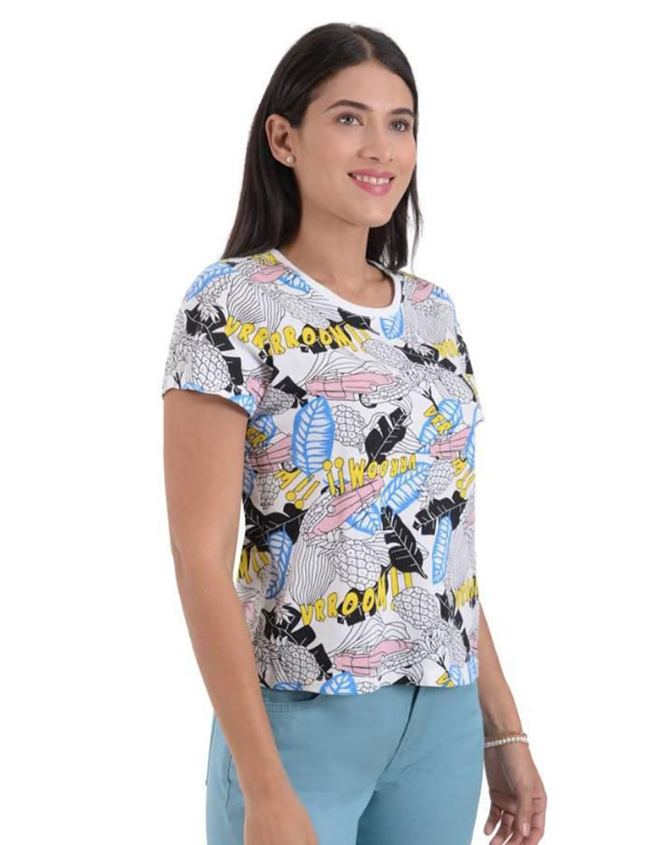 Playera manga corta cuello redondo mujer 3
