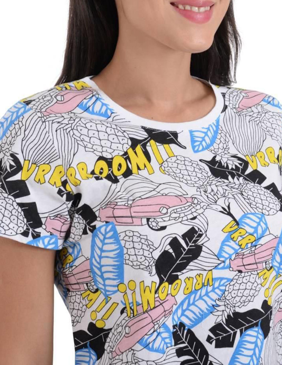 Playera manga corta cuello redondo mujer 4