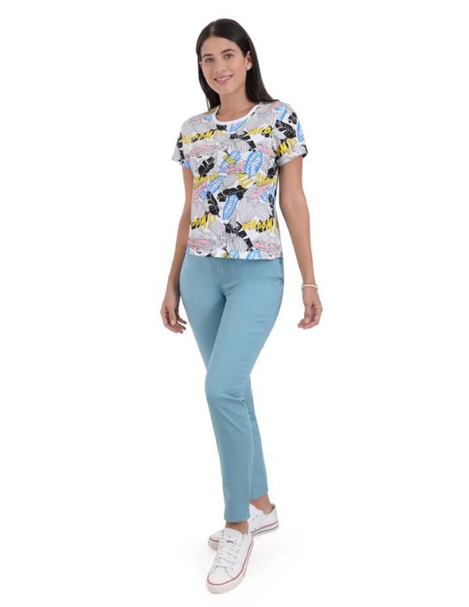 Playera manga corta cuello redondo mujer 6