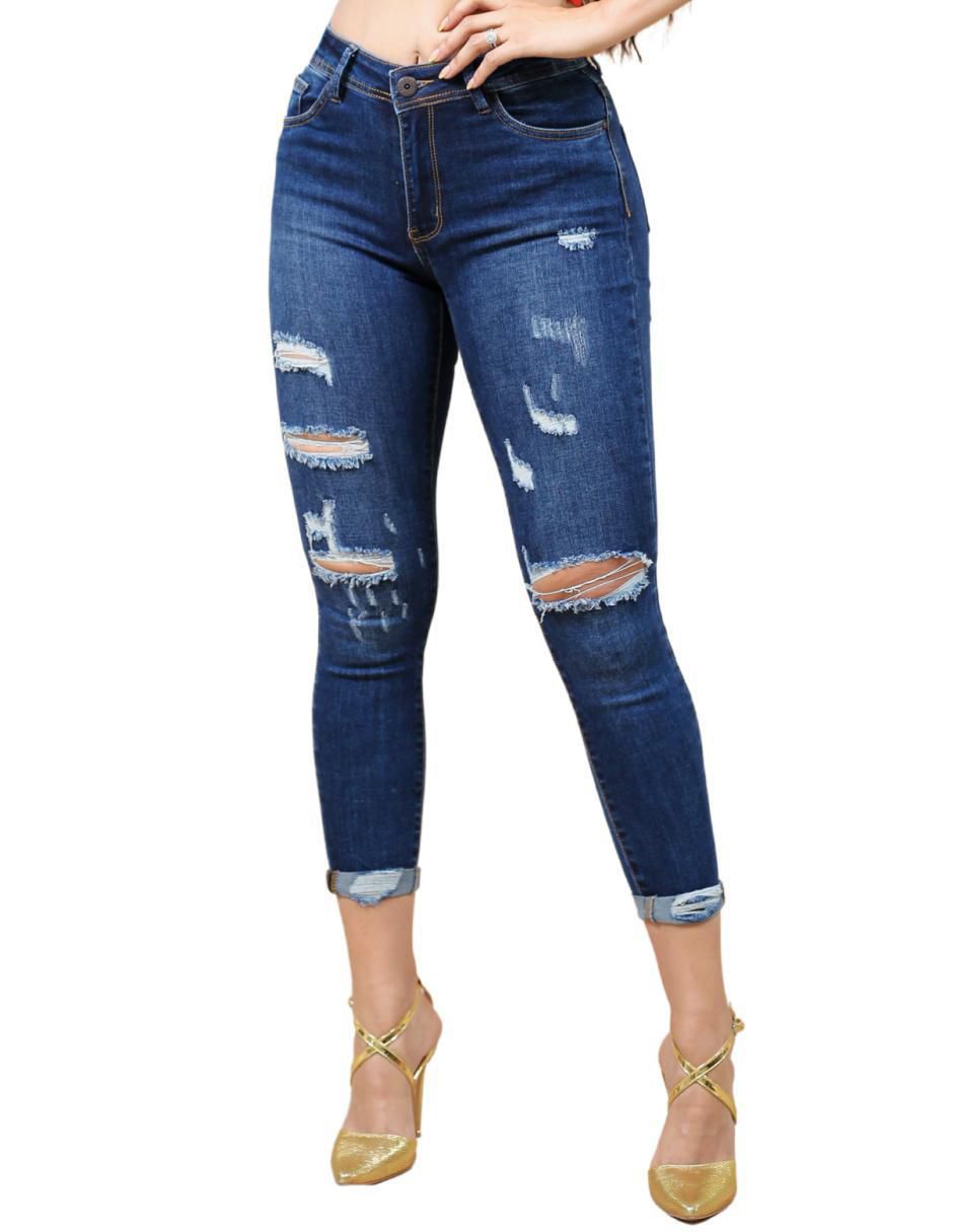 Jeans skinny j-kyr-1772-dark-tr para mujer