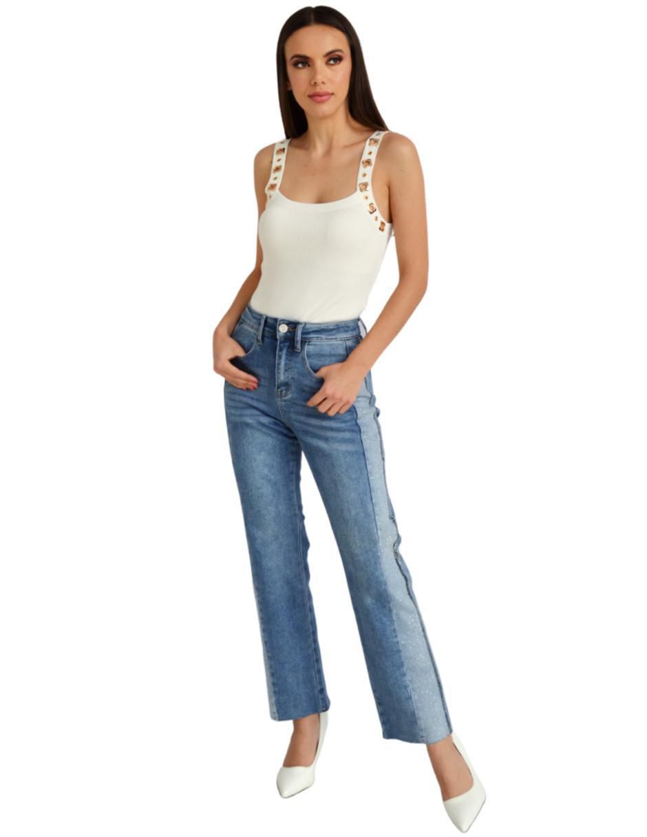 Jeans relajado j-dx-209-claro para mujer 2
