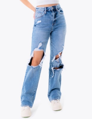 Jeans wide leg para mujer