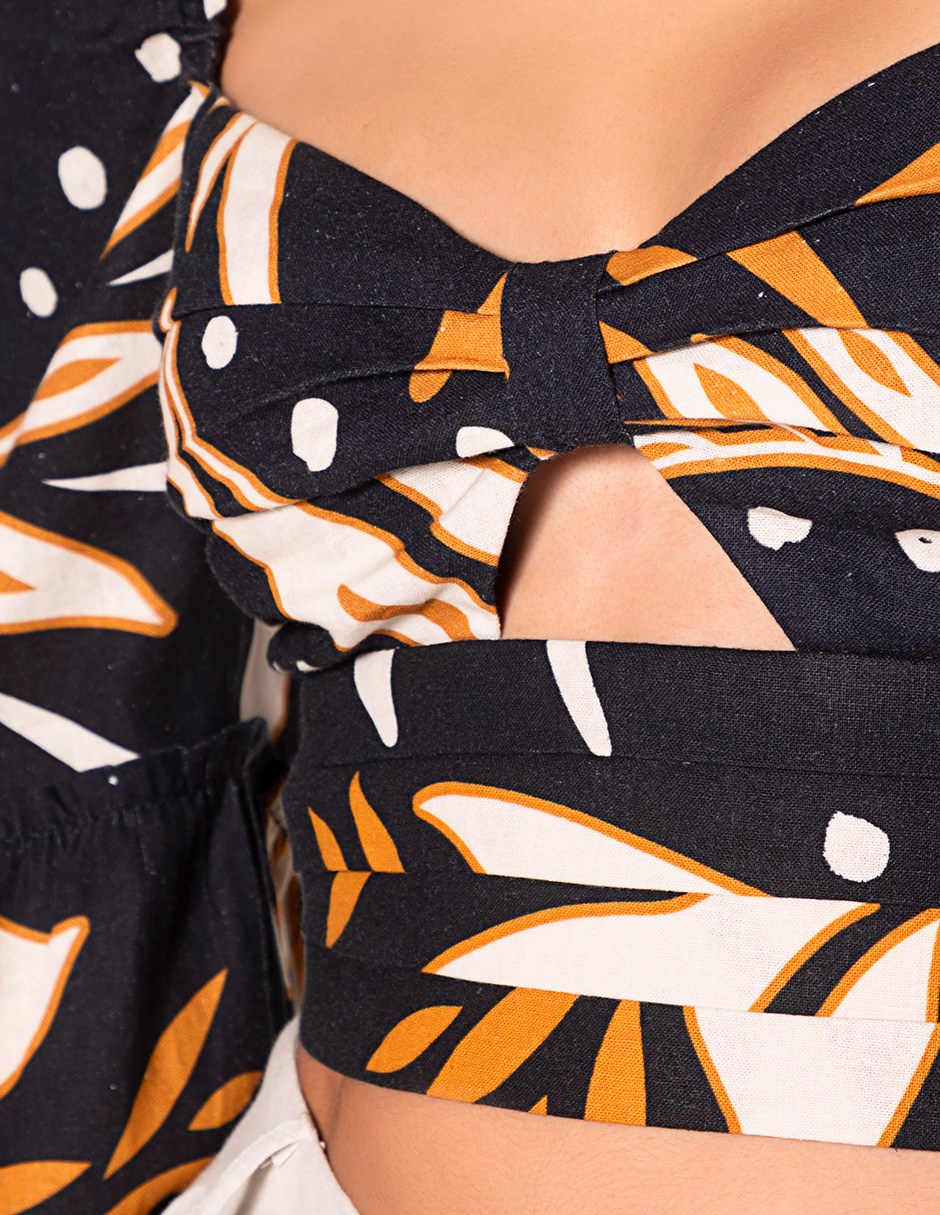 Blusa Studio F manga 3/4 para mujer
