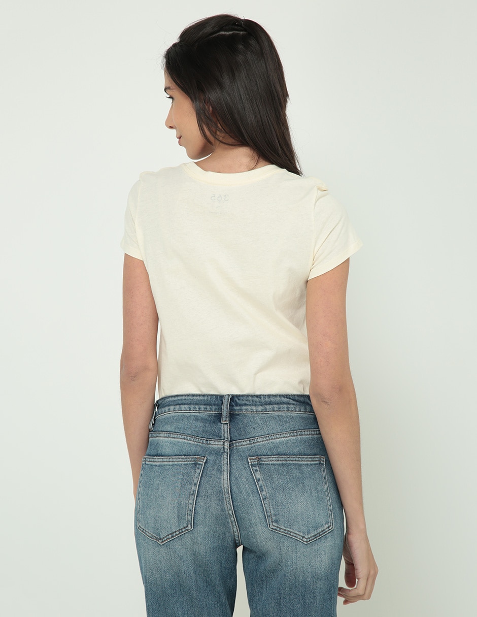 Playera manga corta cuello redondo para mujer 2