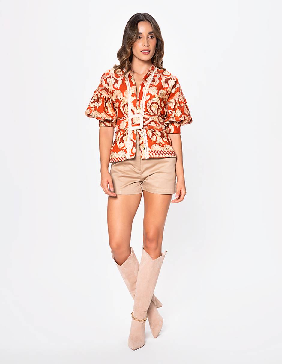Blusa manga 3/4 para mujer