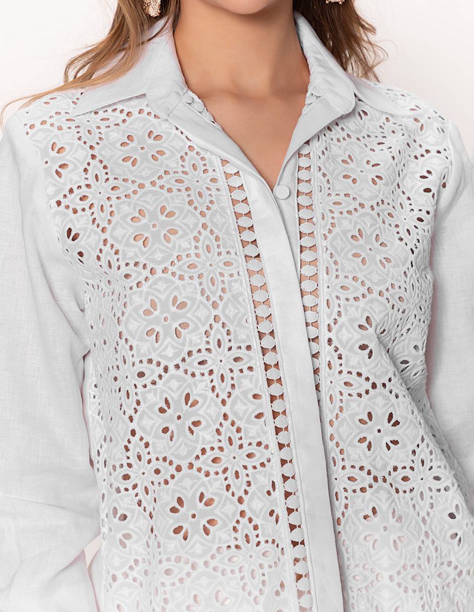 Blusa Studio F manga larga para mujer
