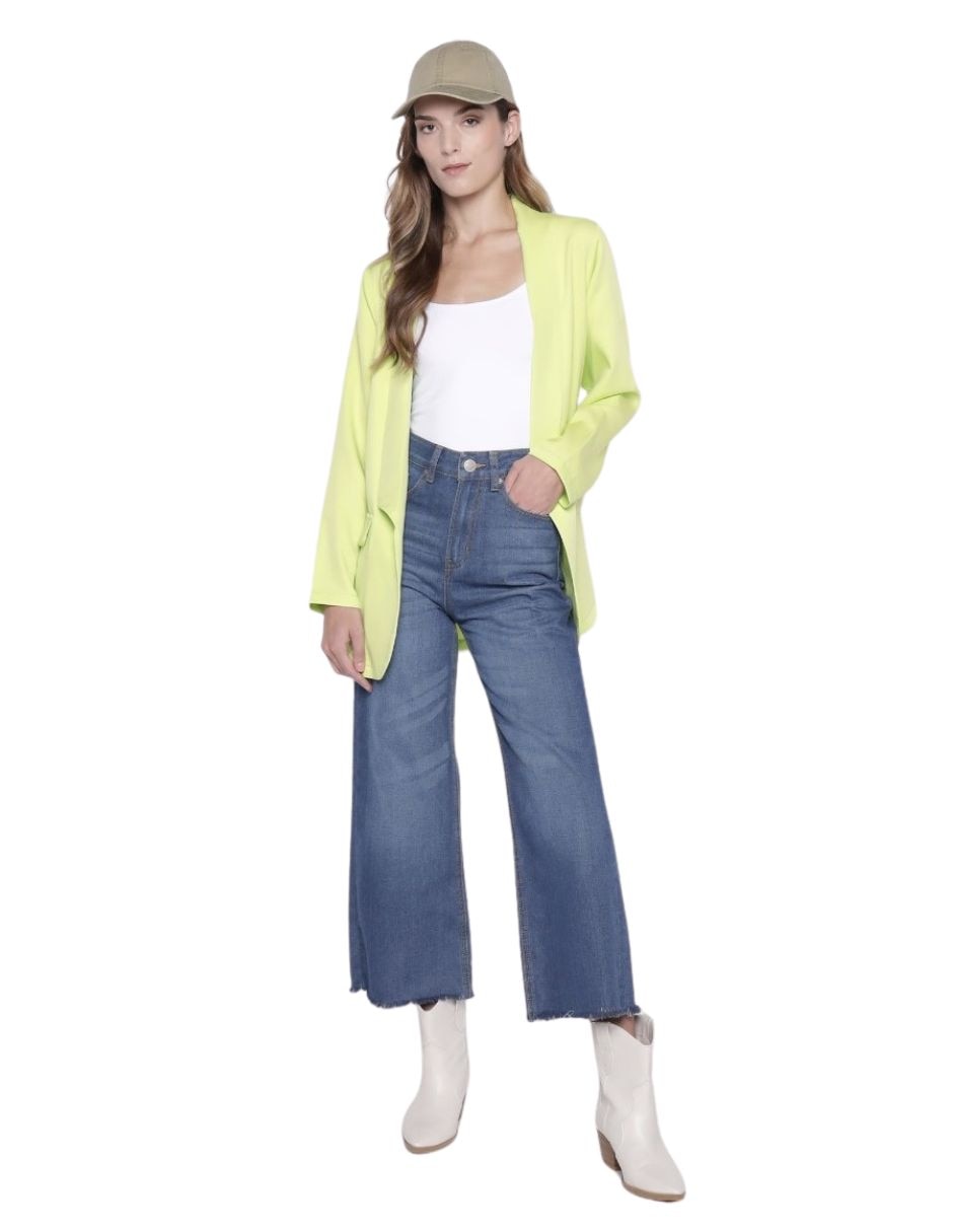 Jeans relaxed wide leg cropped wide para mujer 3