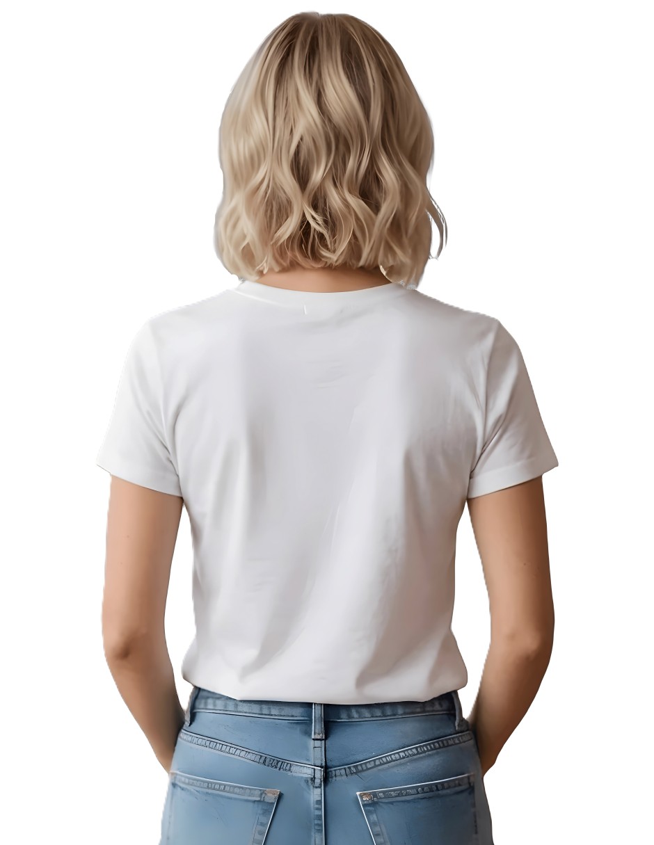 Playera manga corta marëvnyk flor de loto cuello redondo para mujer