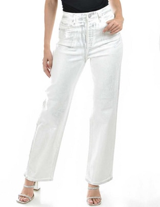 Jeans relajado j-bal-6618-plateado para mujer