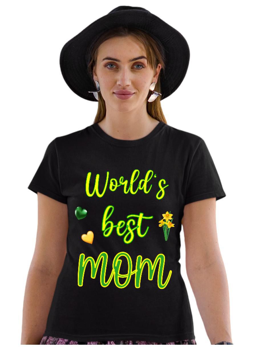 Playera manga corta Día de la Madre Mejor Mamá del Mundo cuello redondo mujer 1