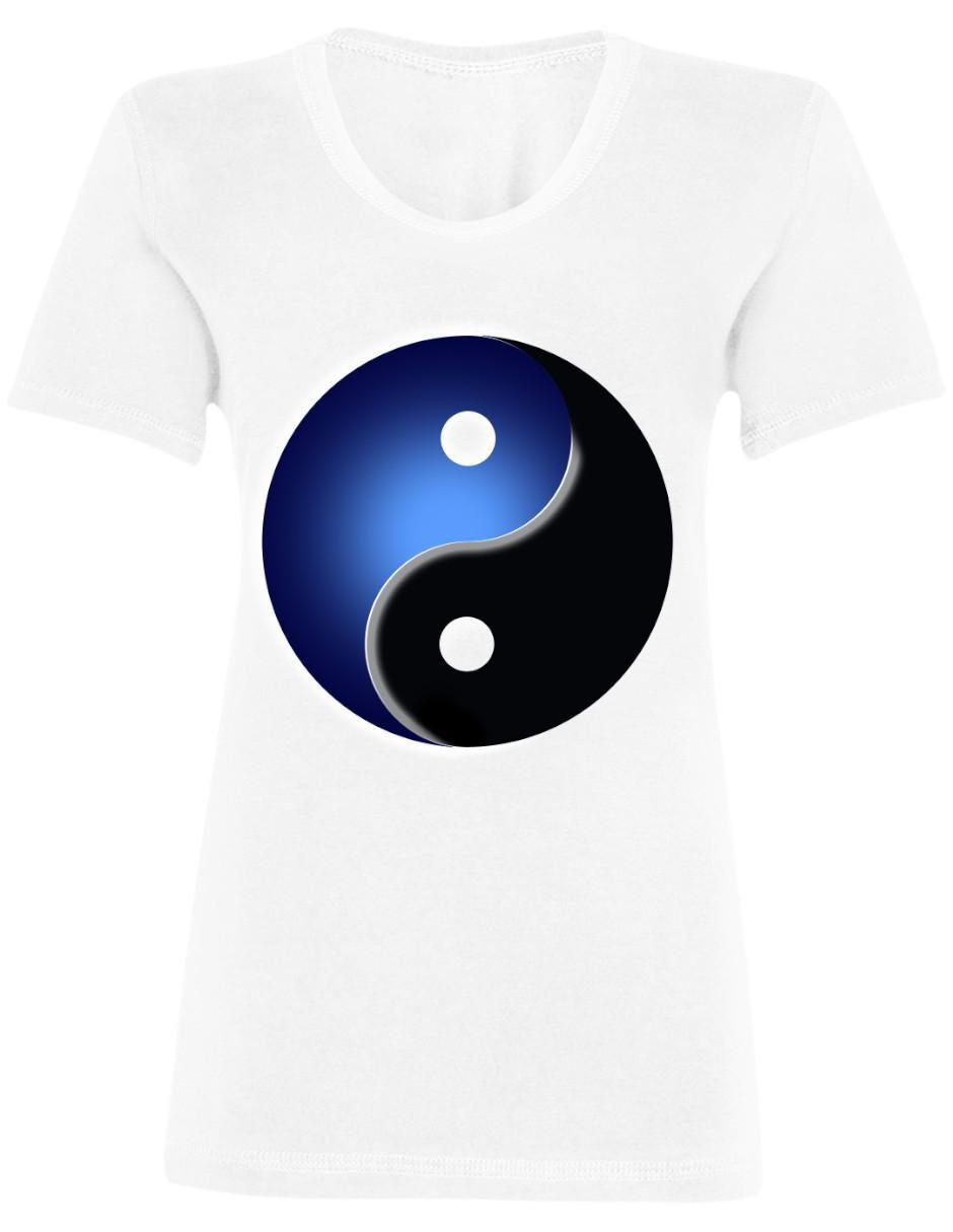 Playera manga corta Yin Yang Yoga Zen Espiritual cuello redondo para mujer 2