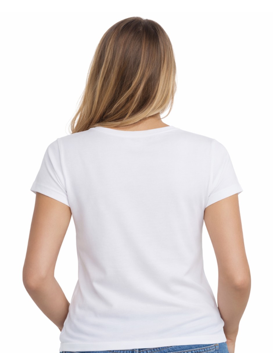 Playera manga corta buda cuello redondo para mujer 5