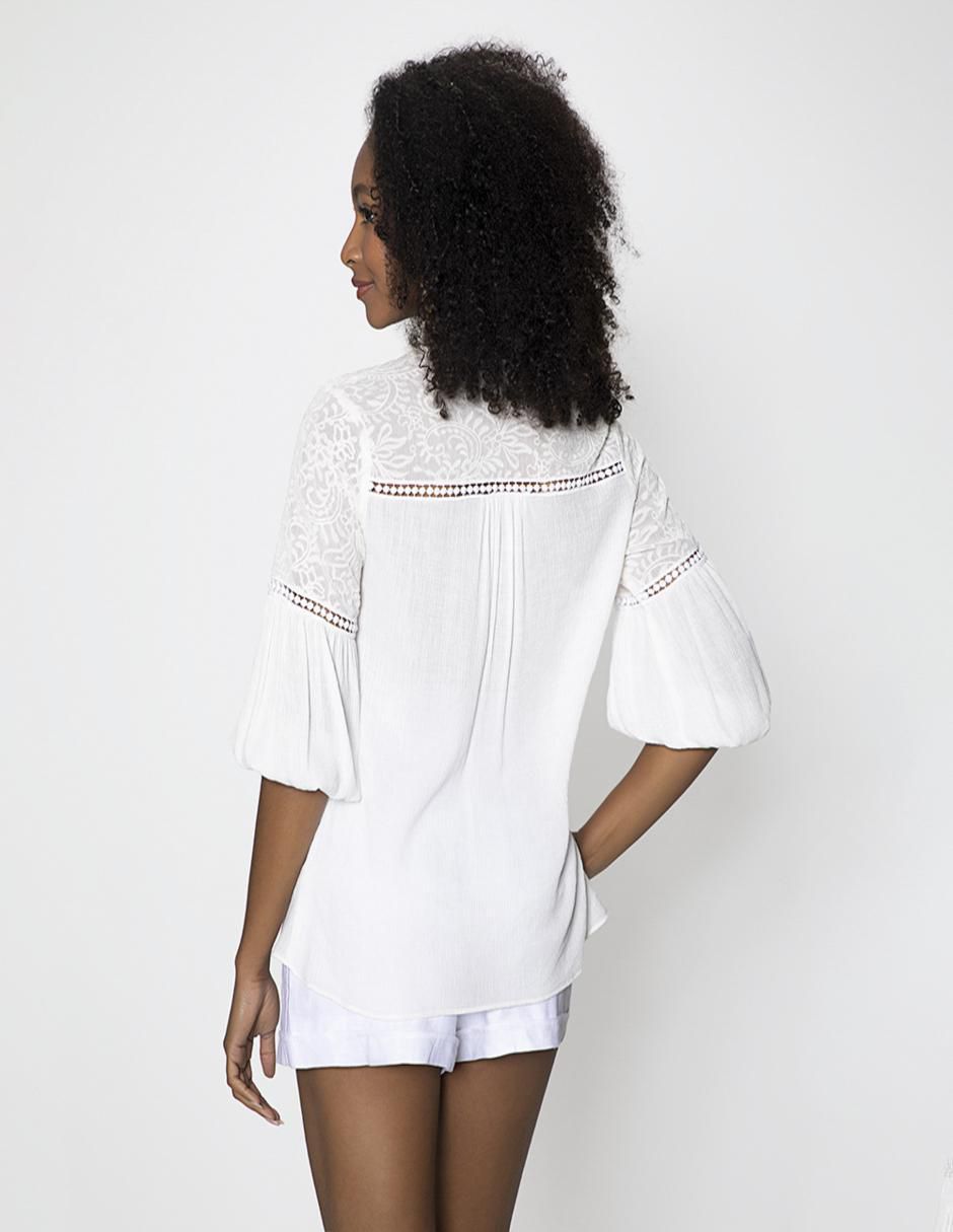 Blusa manga 3/4 para mujer