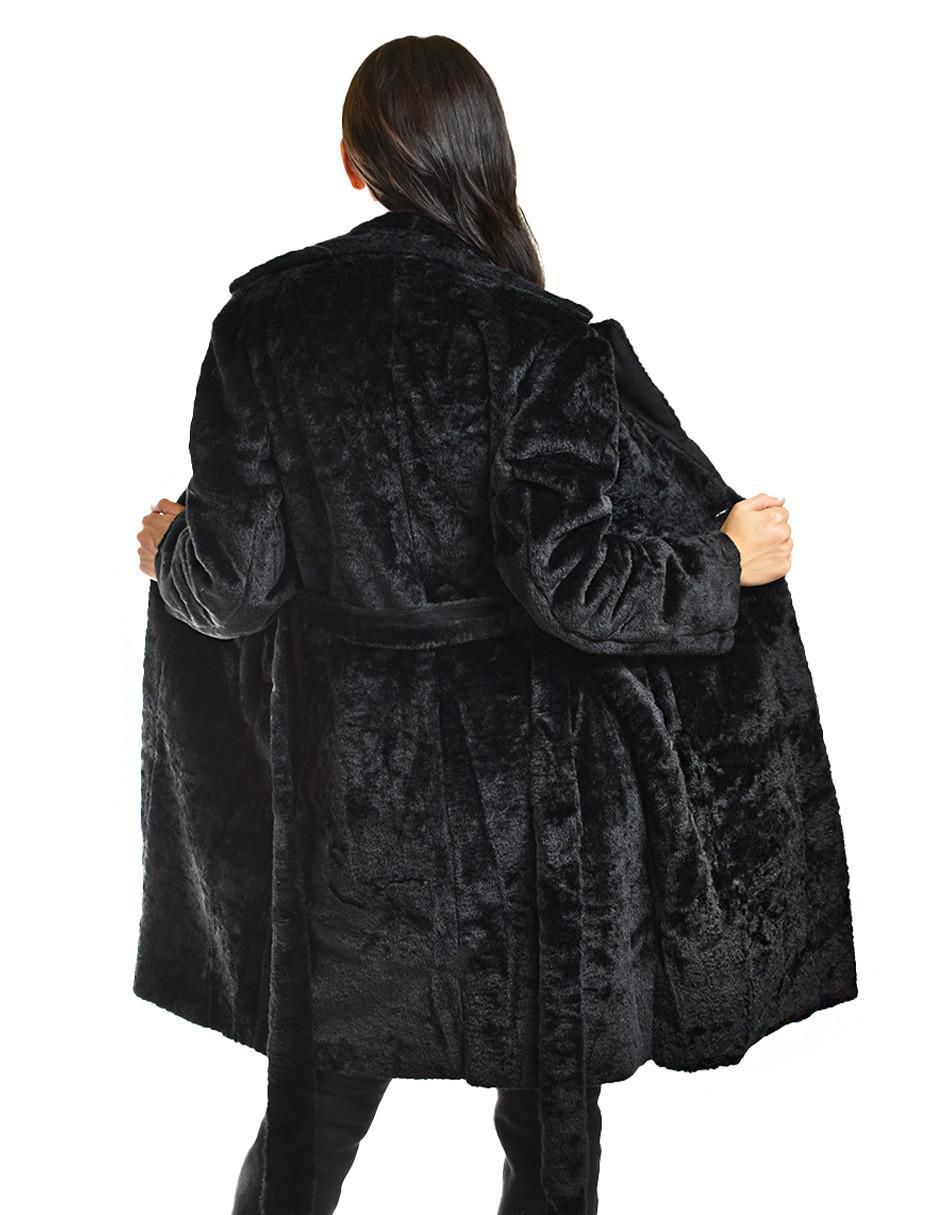 Abrigo de pelo sintético para mujer 4