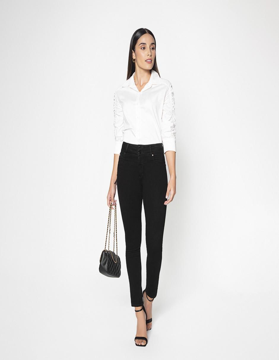 Jeans skinny corte cintura para mujer 3