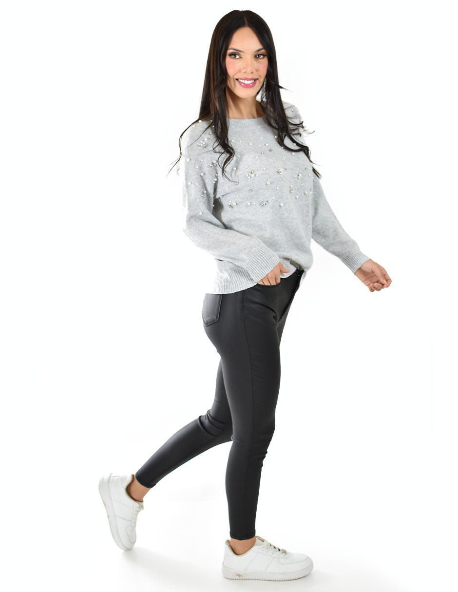 Suéter cuello redondo para mujer 2