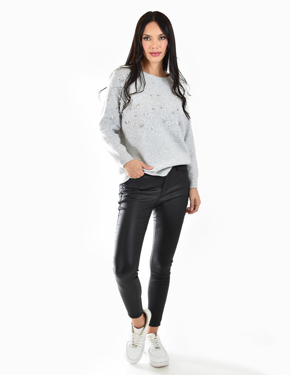 Suéter cuello redondo para mujer 7
