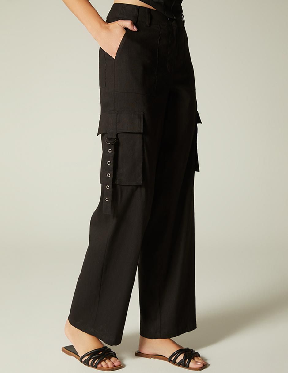 Pantalón cargo Studio F amplio para mujer
