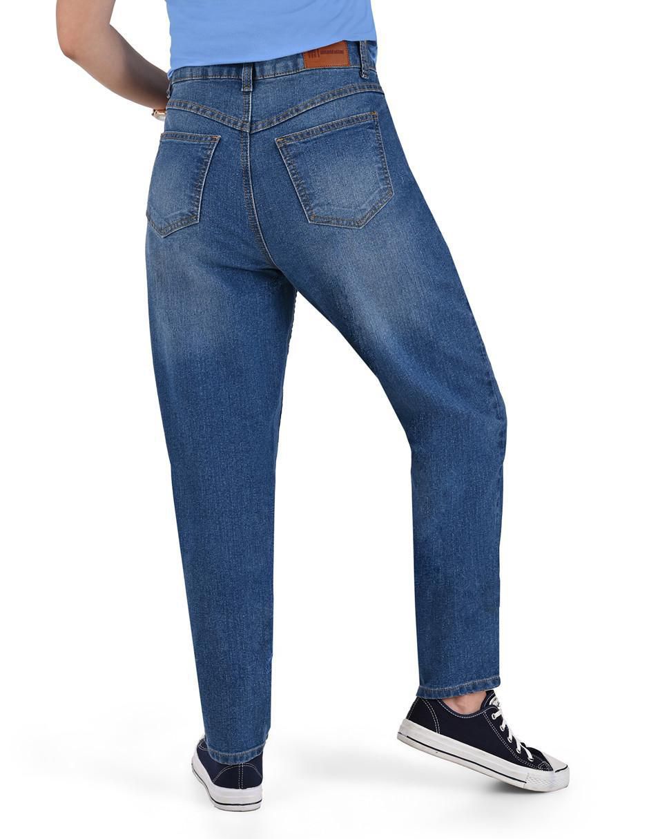 Jeans mom corte cintura para mujer 5