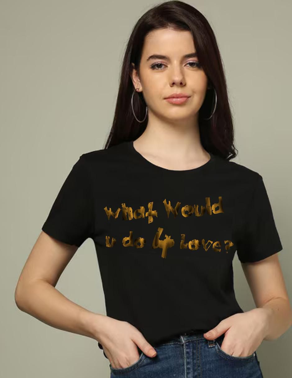 Playera manga corta Love Amor Sensual cuello redondo para mujer 1