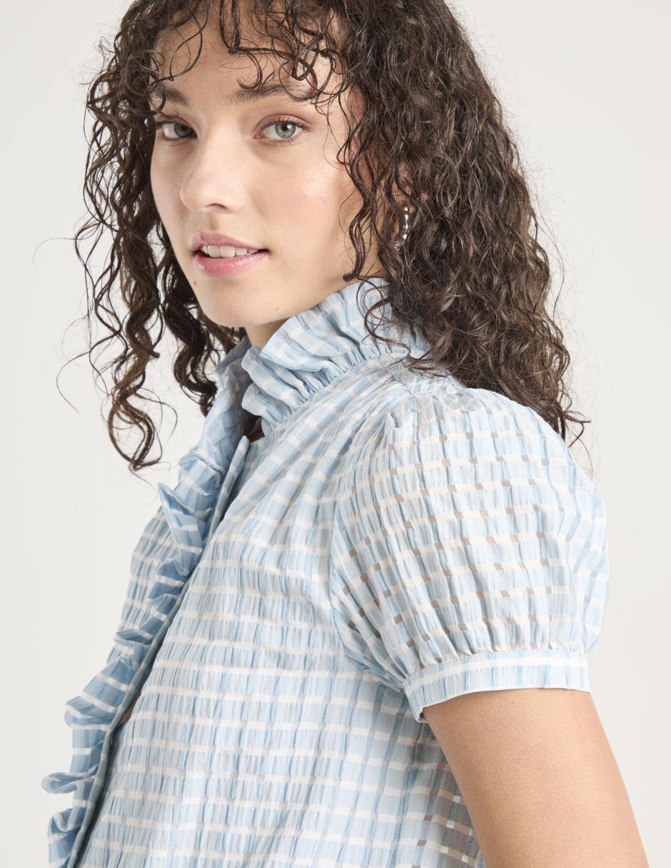 Blusa manga corta para mujer 4