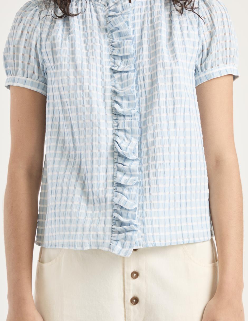 Blusa manga corta para mujer 5