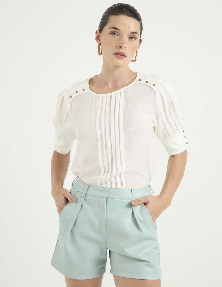 Blusa Petite Studio manga al codo para mujer