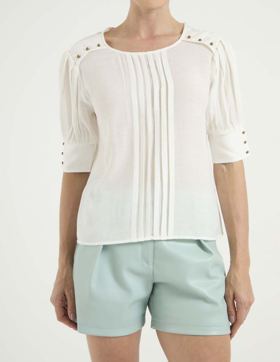 Blusa Petite Studio manga al codo para mujer