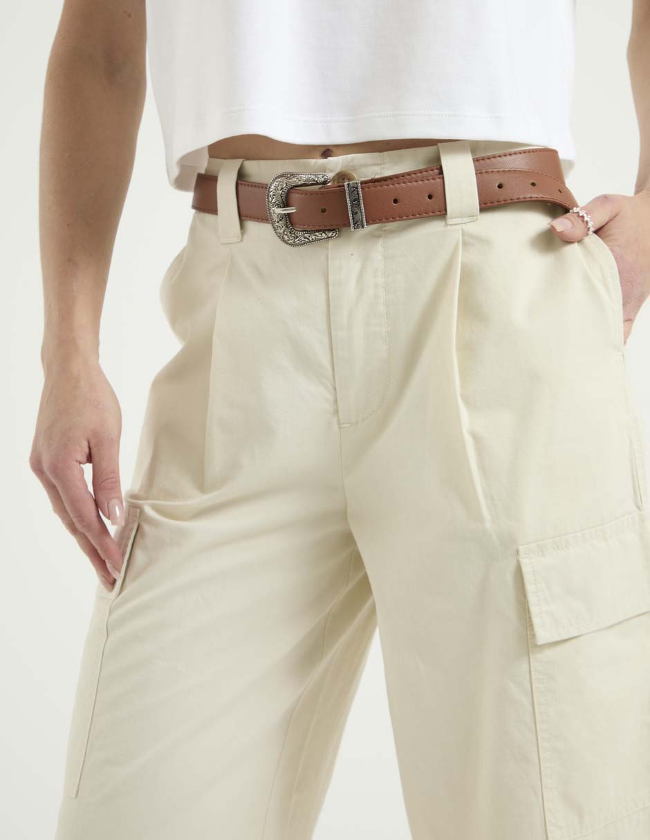 Pantalón cargo regular para mujer 2